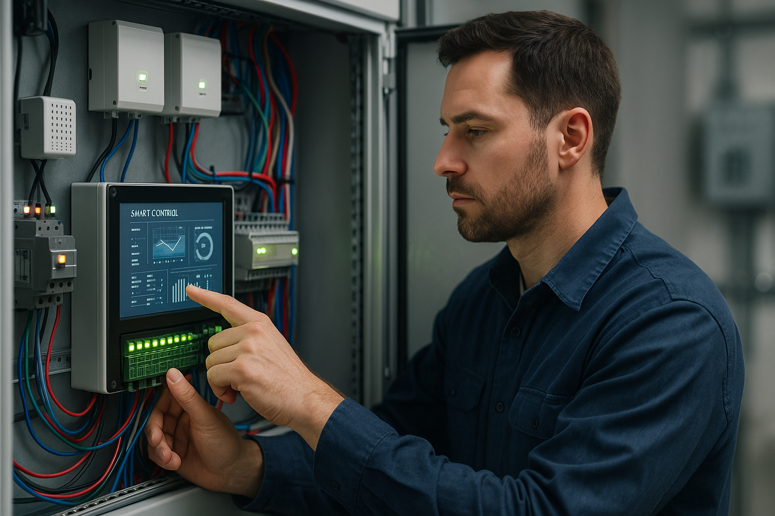 Elektriker bei der Arbeit - Bild 1